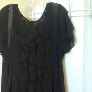 cascade ruffles dress